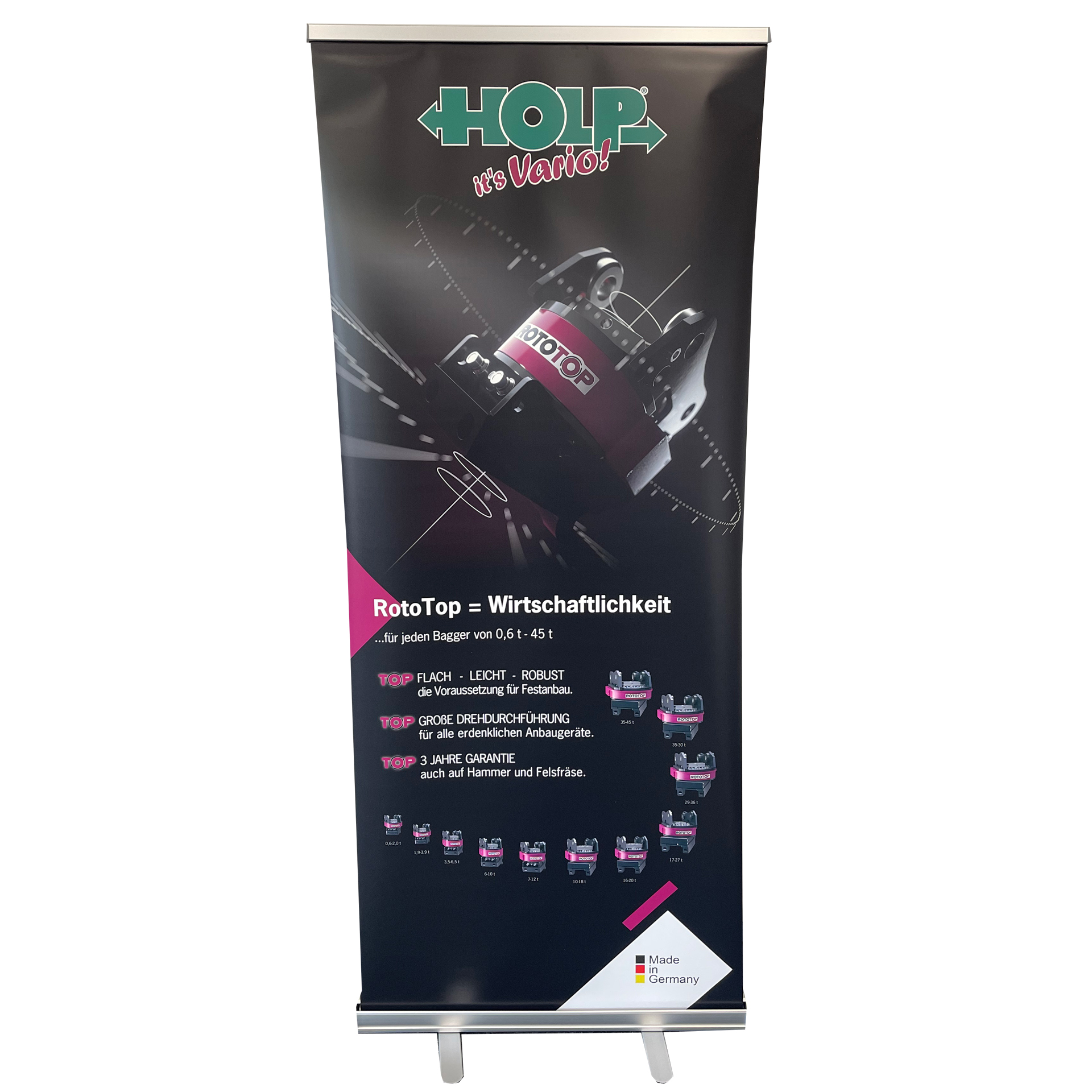 Roll-up inkl. Transporttasche (D)